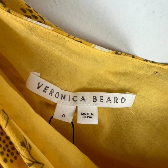 NWT Veronica Beard Virginia Dress One Shoulder Sun Multi Yellow Size 0 NEW $798 - Picture 5 of 16